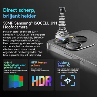 Blackview SHARK 9 Smartphone 24GB 256GB Zwart