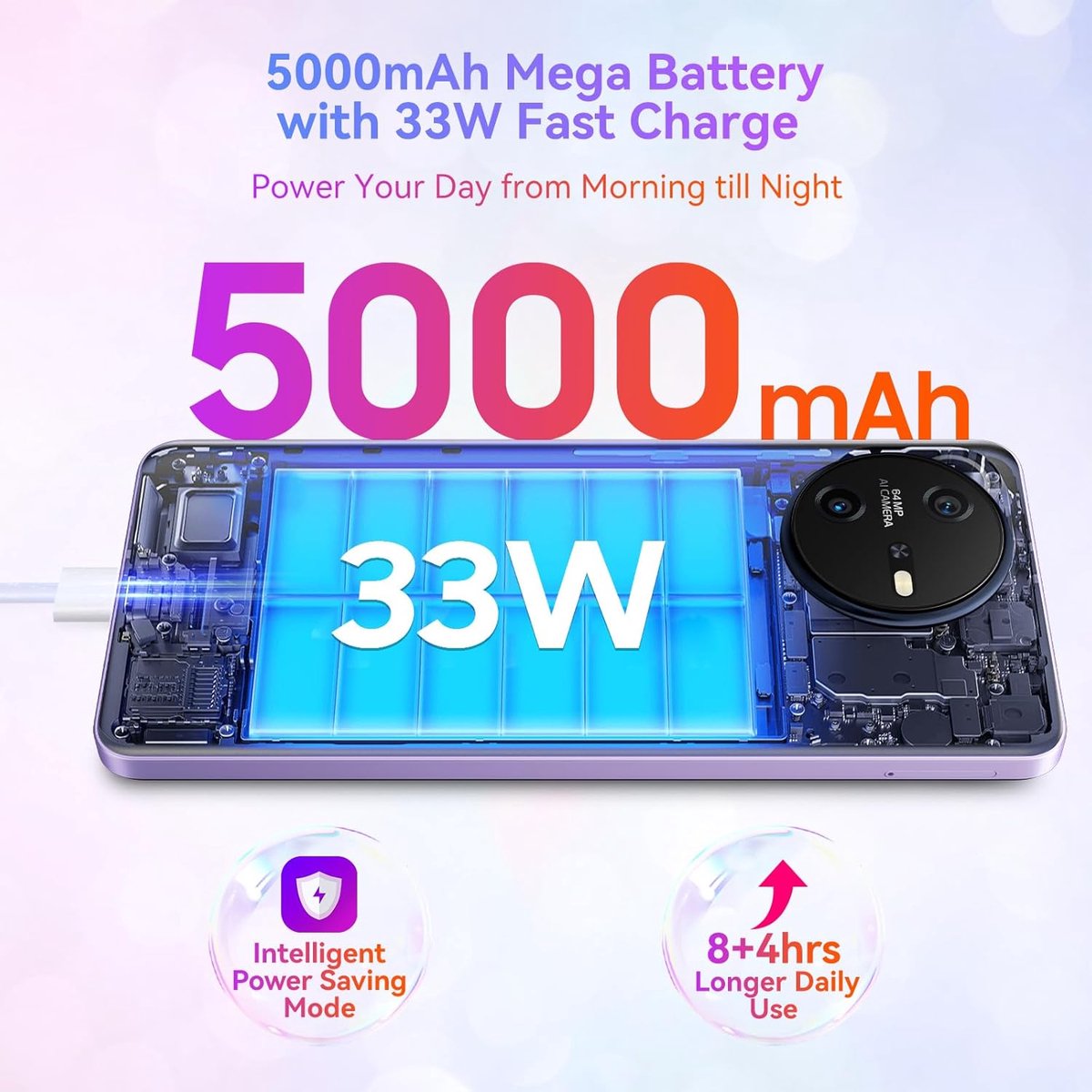 Blackview Tiger 12 Smartphone 16GB 128GB Paars