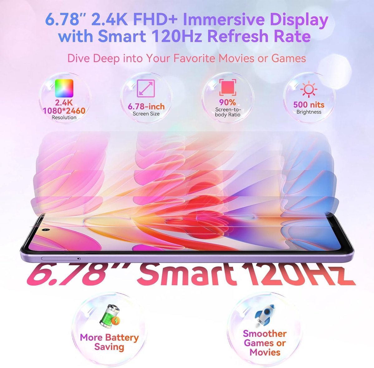 Blackview Tiger 12 Smartphone 16GB 128GB Paars
