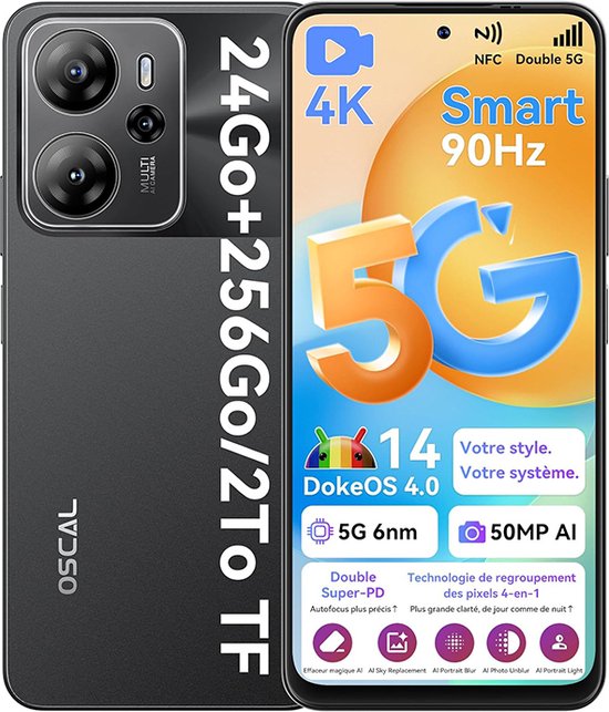 Blackview Tiger 13 5G Smartphone 24GB+256GB Black