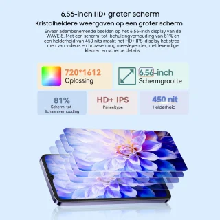 Blackview WAVE 8 Smartphone 128GB Paars