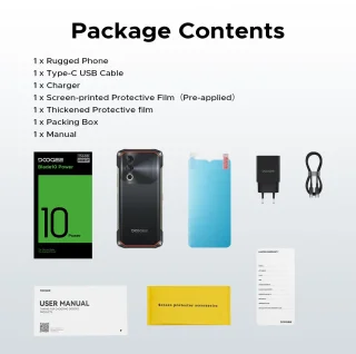 DOOGEE Blade 10 Power Smartphone 24GB 256GB Zwart