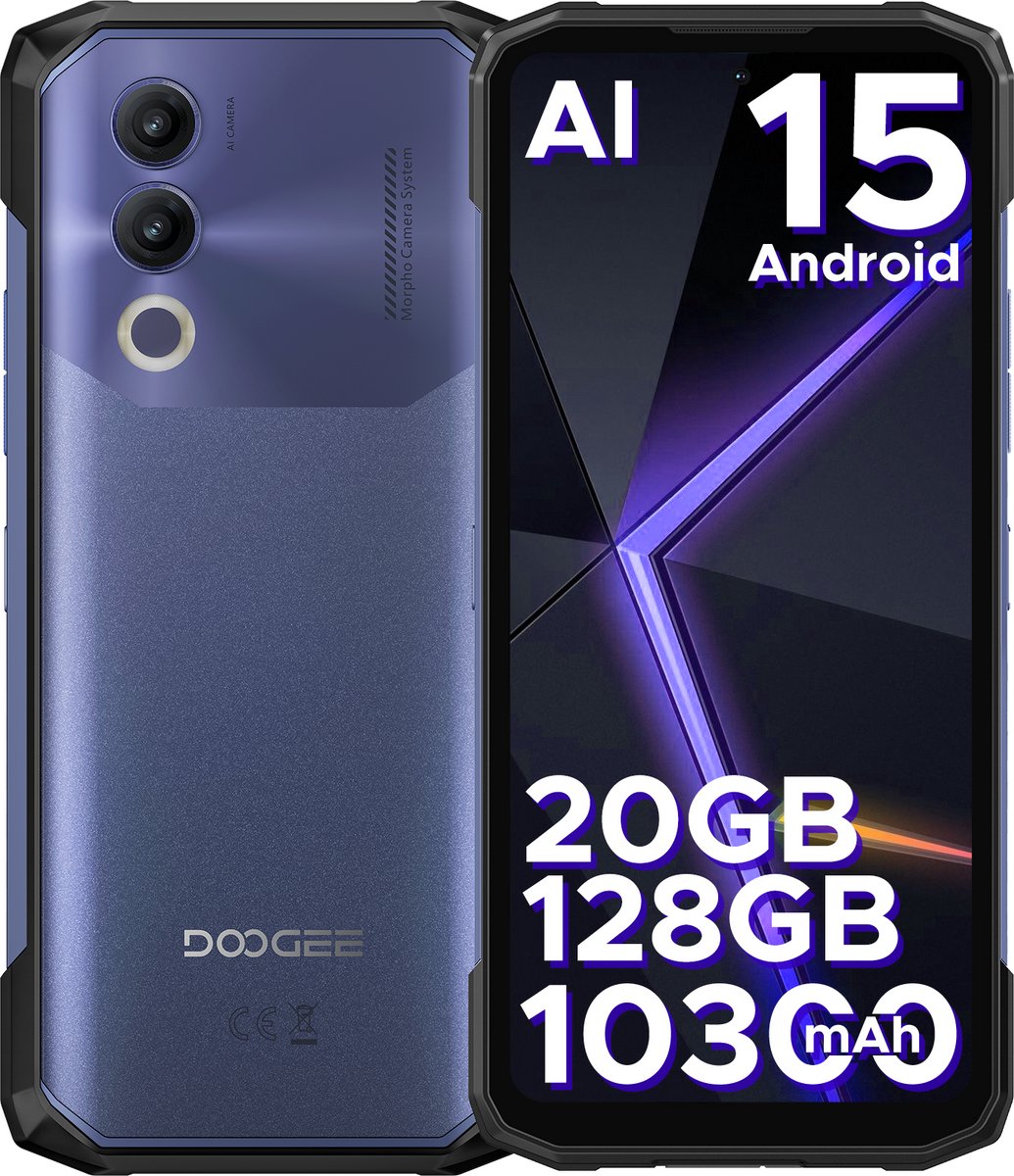 De DOOGEE Blade 20 5G Outdoor-Smartphone 20GB 128GB Paars in één oogopslag