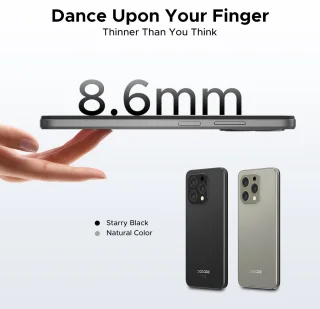 DOOGEE N55 16GB+128GB Android 15 Smartphone Zwart