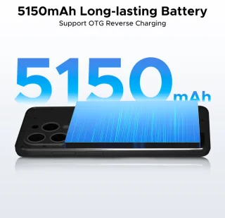 DOOGEE N55 16GB+128GB Android 15 Smartphone Zwart