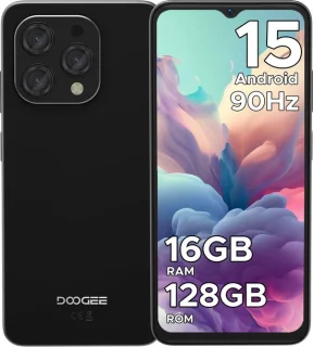 DOOGEE N55 16GB+128GB Android 15 Smartphone Zwart