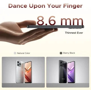 DOOGEE Note 58 Smartphone Zwart