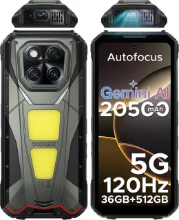 DOOGEE V MAX Play 5G Outdoor Projector Smartphone - Zwart