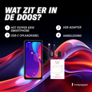 Hot Pepper KR10 Smartphone 256GB 8GB RAM Waterdicht