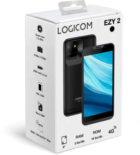 Logicom Ezy 2 Smartphone 4G 5 Inch Zwart Dual SIM