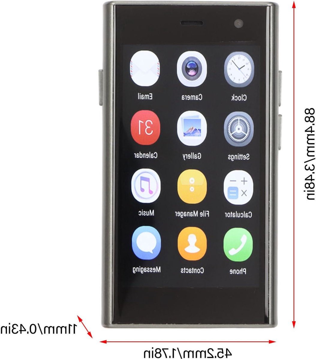 De Mini 3-Inch Smartphone 2GB RAM 16GB ROM Unlock in één oogopslag