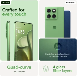 Motorola Edge 60 Pro smartphone - Shamrock Green