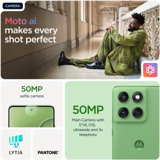 Motorola Edge 60 Pro smartphone - Shamrock Green