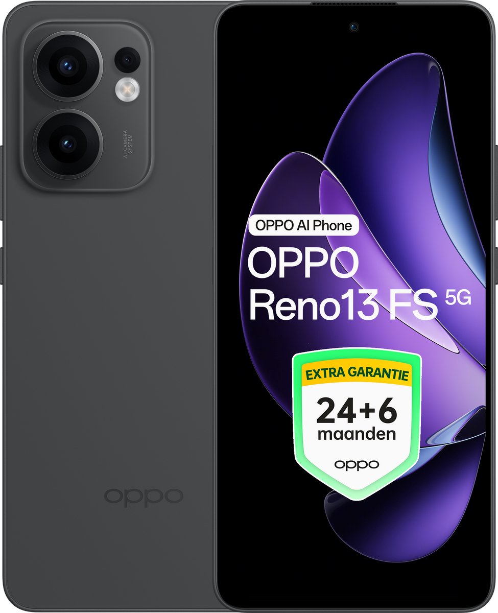 De OPPO Reno13 FS 5G 12+512GB Graphite Grey in één oogopslag