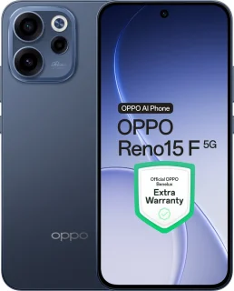 De OPPO Reno15 F 5G smartphone 8+256GB Twilight Black in één oogopslag