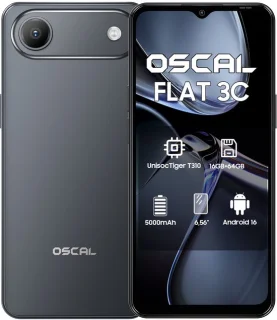 OSCAL FLAT 3C Smartphone - Middernacht zwart