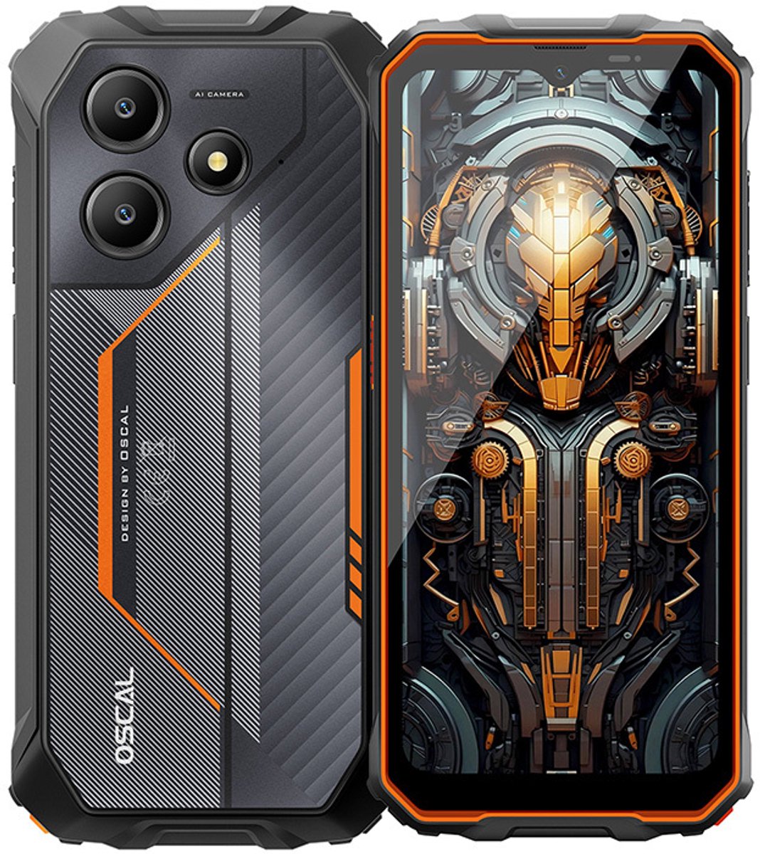 De Oscal Marine 2 Smartphone 4GB 64GB Oranje in één oogopslag