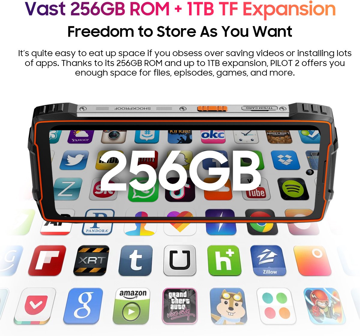 Oscal PILOT 2 Robuuste Smartphone 24GB 256GB Zwart + Blackview W60 Smartwatch