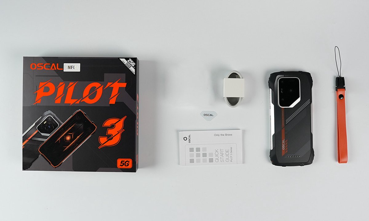Oscal PILOT 3 AI Robuuste Smartphone 36GB 256GB Oranje + Blackview Airbuds 60