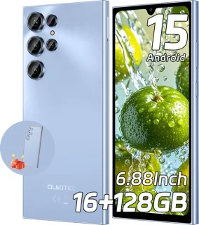 OUKITEL C61 smartphone, 16 GB RAM, 128 GB opslag