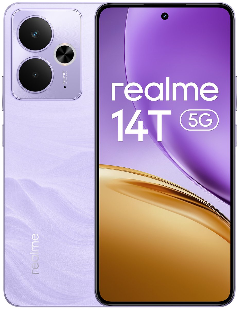De realme 14T 8GB 256GB Paars 5G Smartphone in één oogopslag