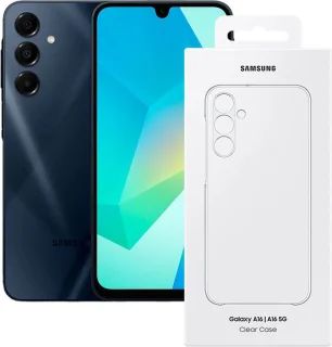 Samsung Galaxy A16 4G 128GB Zwart inclusief Clear Case