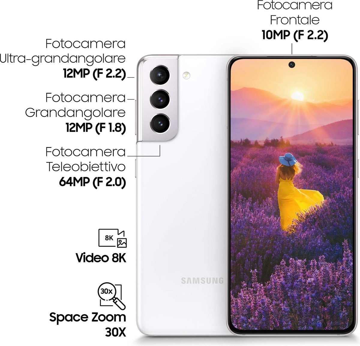 Samsung Galaxy S21 5G 128GB Phantom White