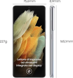 Samsung Galaxy S21 Ultra SM-G998B Smartphone 256 GB Zilver