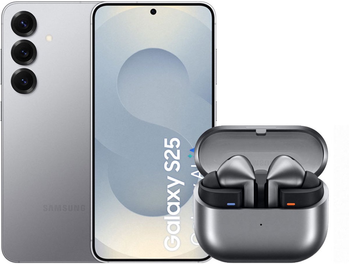 De Samsung Galaxy S25 5G 256GB Silver Shadow inclusief Galaxy Buds3 Pro in één oogopslag