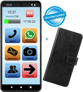 SeniorenTAB M Motorola Smartphone 64GB 6.6" Inclusief Beschermhoes