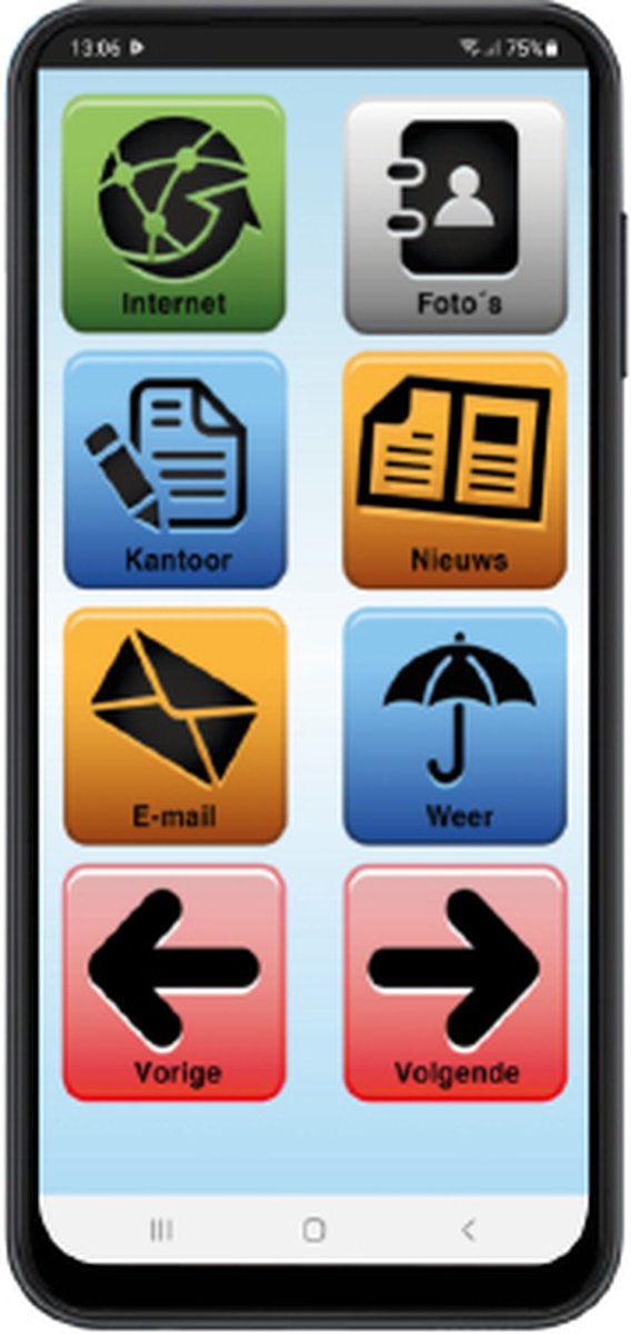 SeniorenTAB S616 Seniorensmartphone 128GB 6.7'' Inclusief Beschermhoes
