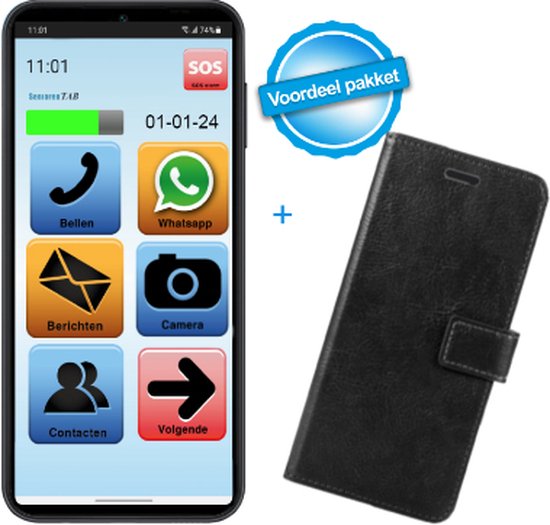 SeniorenTAB S616 Seniorensmartphone 128GB 6.7'' Inclusief Beschermhoes