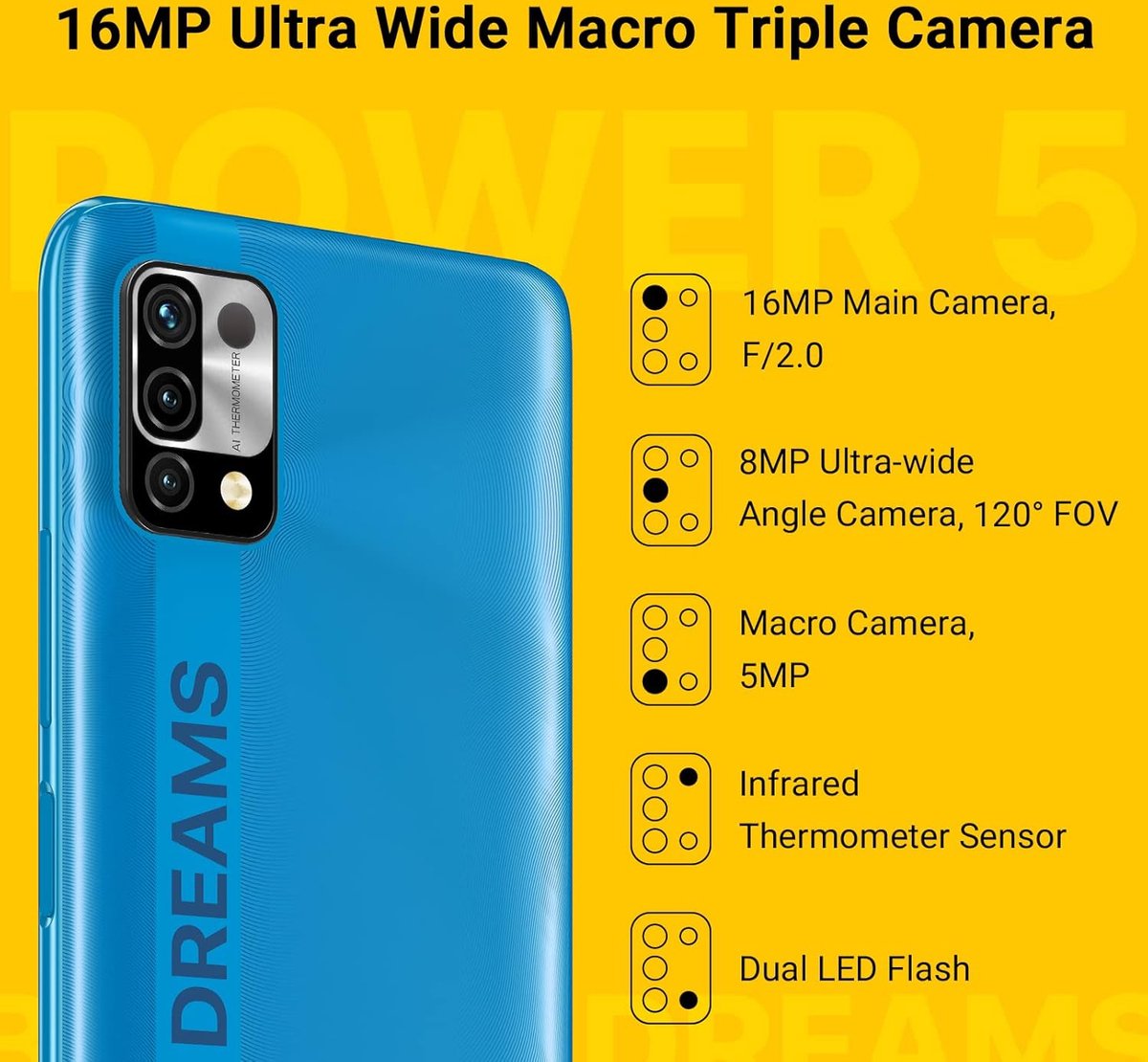 Wat vinden we goed aan de UMIDIGI Power 5 4GB+128GB Smartphone