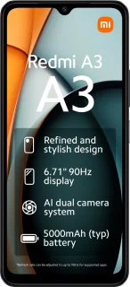 Xiaomi Redmi A3 128GB Midnight Zwart