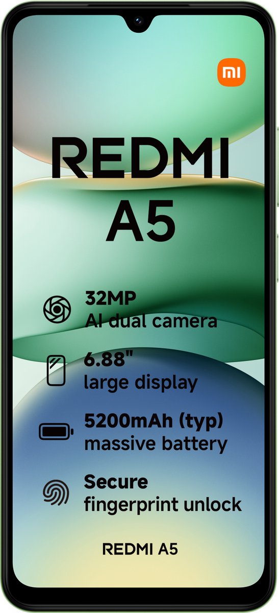 Wat vinden we goed aan de Xiaomi Redmi A5 3GB 64GB Groen