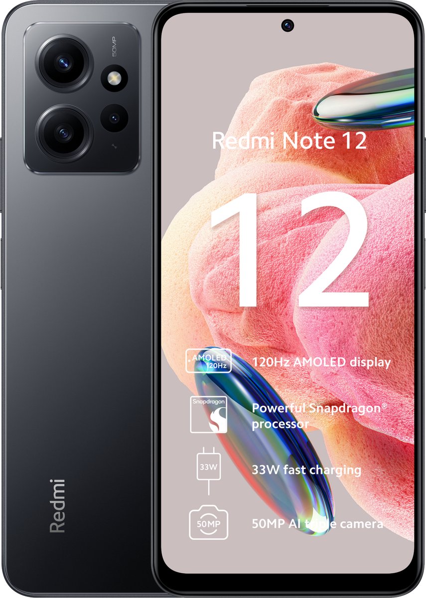 Xiaomi Redmi Note 12 128GB Zwart