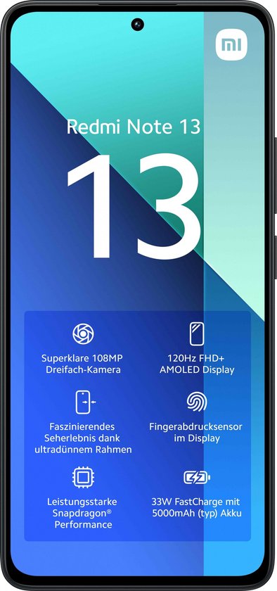 Xiaomi Redmi Note 13 4G 6GB 128GB Midnight Zwart