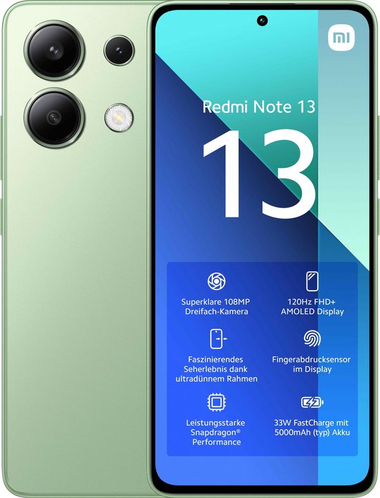 Xiaomi Redmi Note 13 4G 6GB 128GB Mint Groen