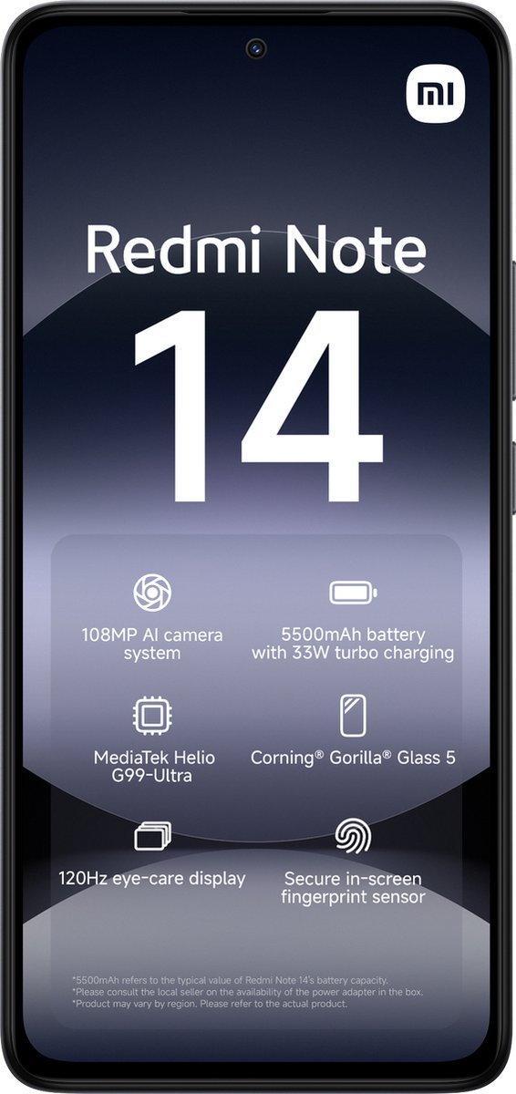 Wat vinden we goed aan de Xiaomi Redmi Note 14 6GB 128GB Midnight Zwart