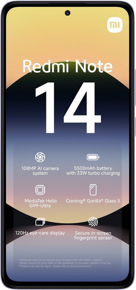 Wat vinden we goed aan de Xiaomi Redmi Note 14 6GB 128GB Mist Paars