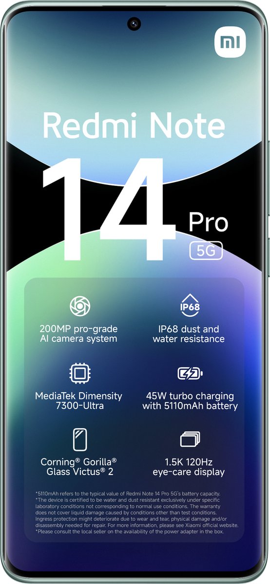 Xiaomi Redmi Note 14 Pro 5G 8GB 256GB Coral Groen