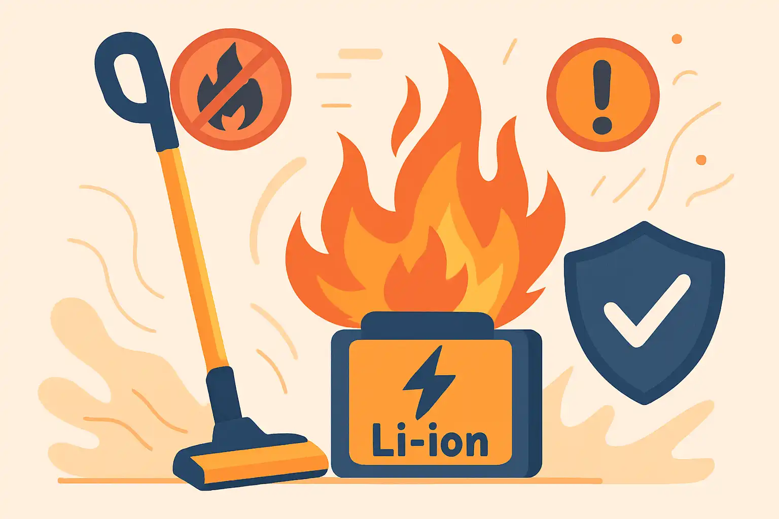 Voorkom brand door lithium-accu's: veiligheidstips voor je steelstofzuiger