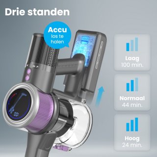Auronic Steelstofzuiger Cordless Grijs/Paars