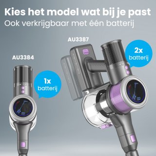 Auronic Steelstofzuiger Cordless Grijs/Paars