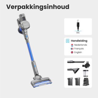 Auronic Steelstofzuiger Draadloos 220W Grijs/Blauw