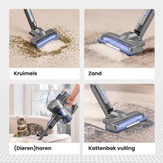 Auronic Steelstofzuiger Draadloos 220W Grijs/Blauw