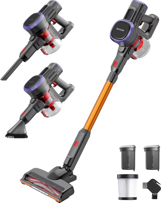 Auronic Steelstofzuiger Draadloos Zonder Zak Grijs/Oranje review