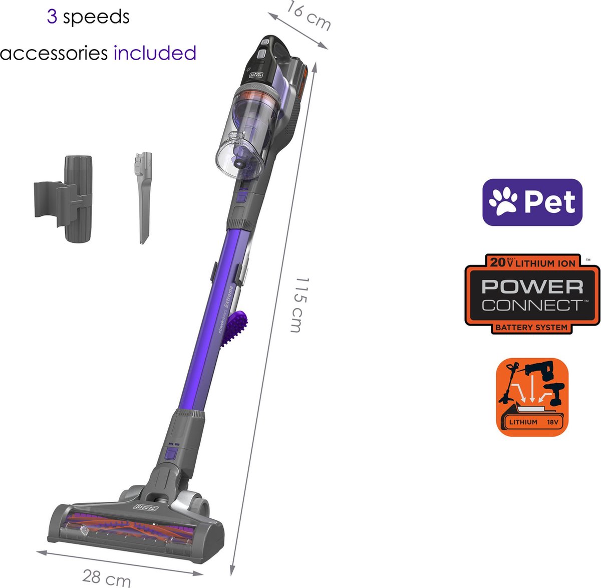 Wat vinden we goed aan de BLACK+DECKER BHFEV182CP-QW Steelstofzuiger draadloos 18V