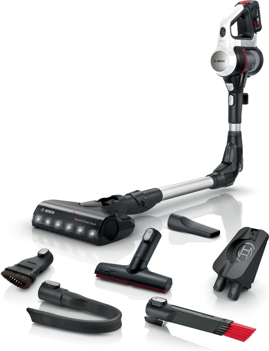 De Bosch Unlimited 7 BCS711XXL steelstofzuiger wit in één oogopslag