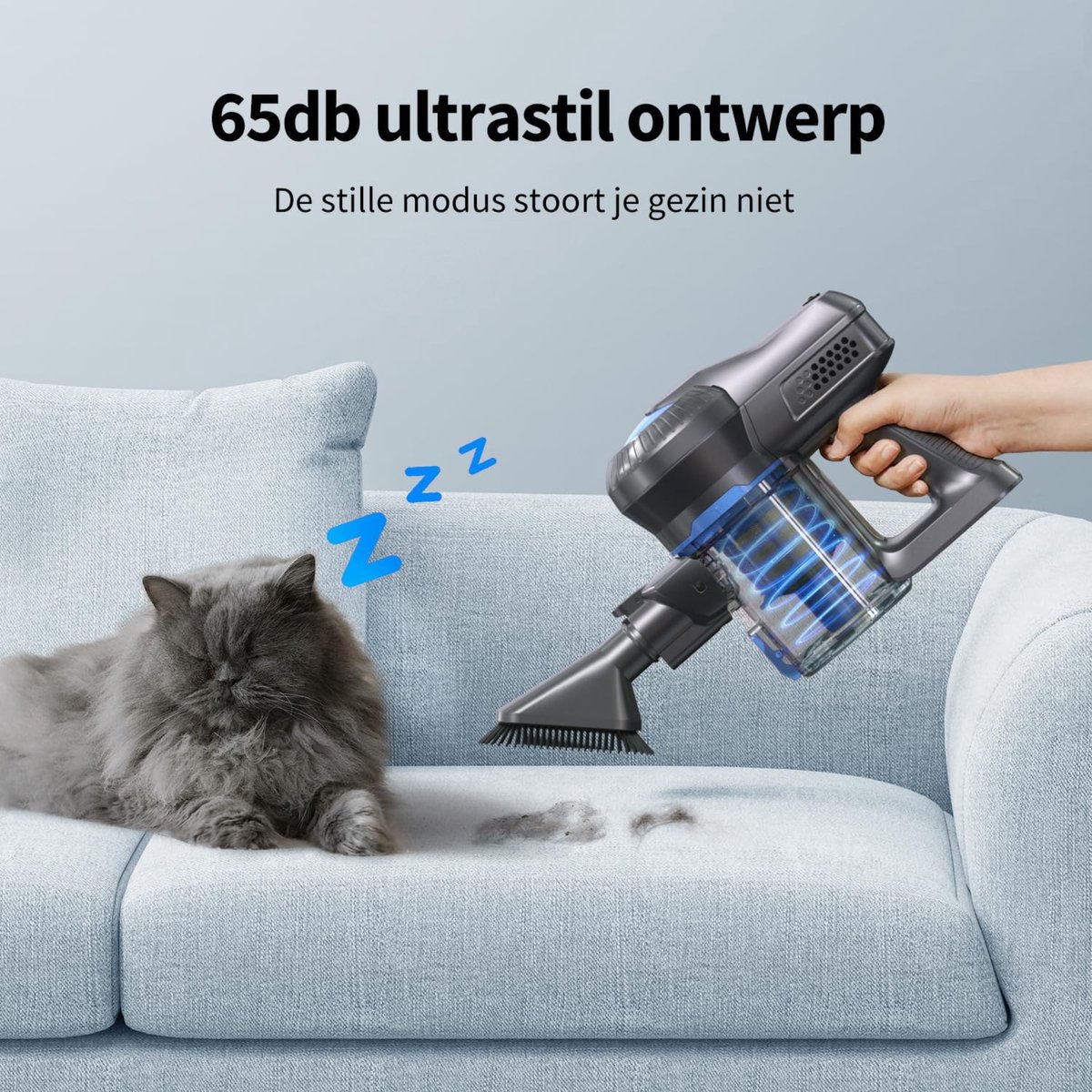 Wat vinden we goed aan de DailySupplies Steelstofzuiger Draadloos Blauw Zilver